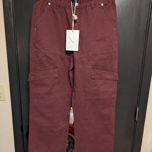 Aelfric Eden Burgundy Cargo Pants Size 32